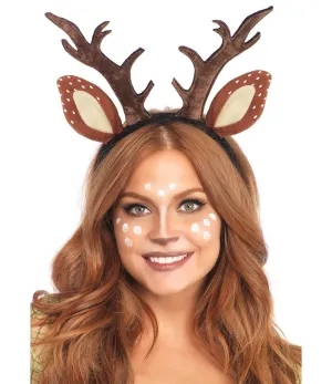 Plush Reindeer Antler Headband Costume Accessory