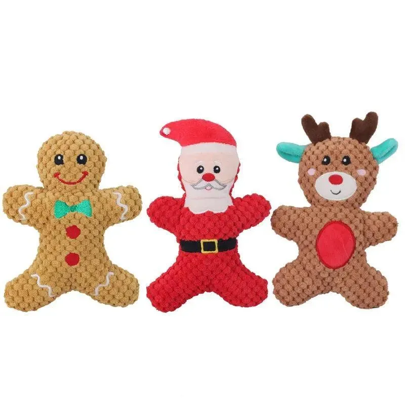 Plush Santa Chewing Toy for Pets