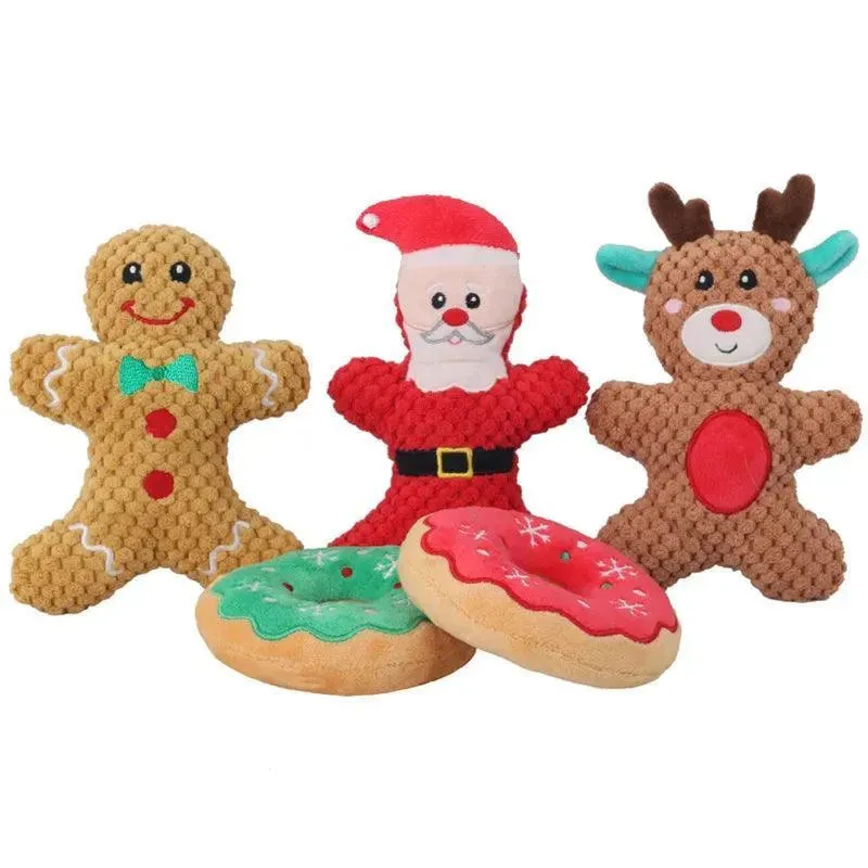Plush Santa Chewing Toy for Pets
