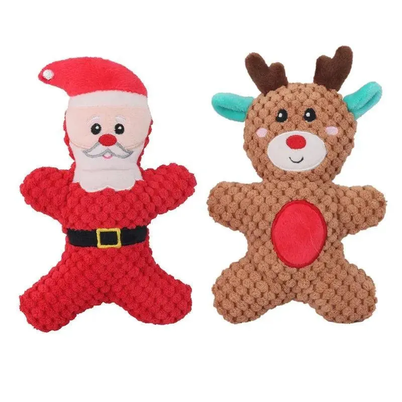 Plush Santa Chewing Toy for Pets