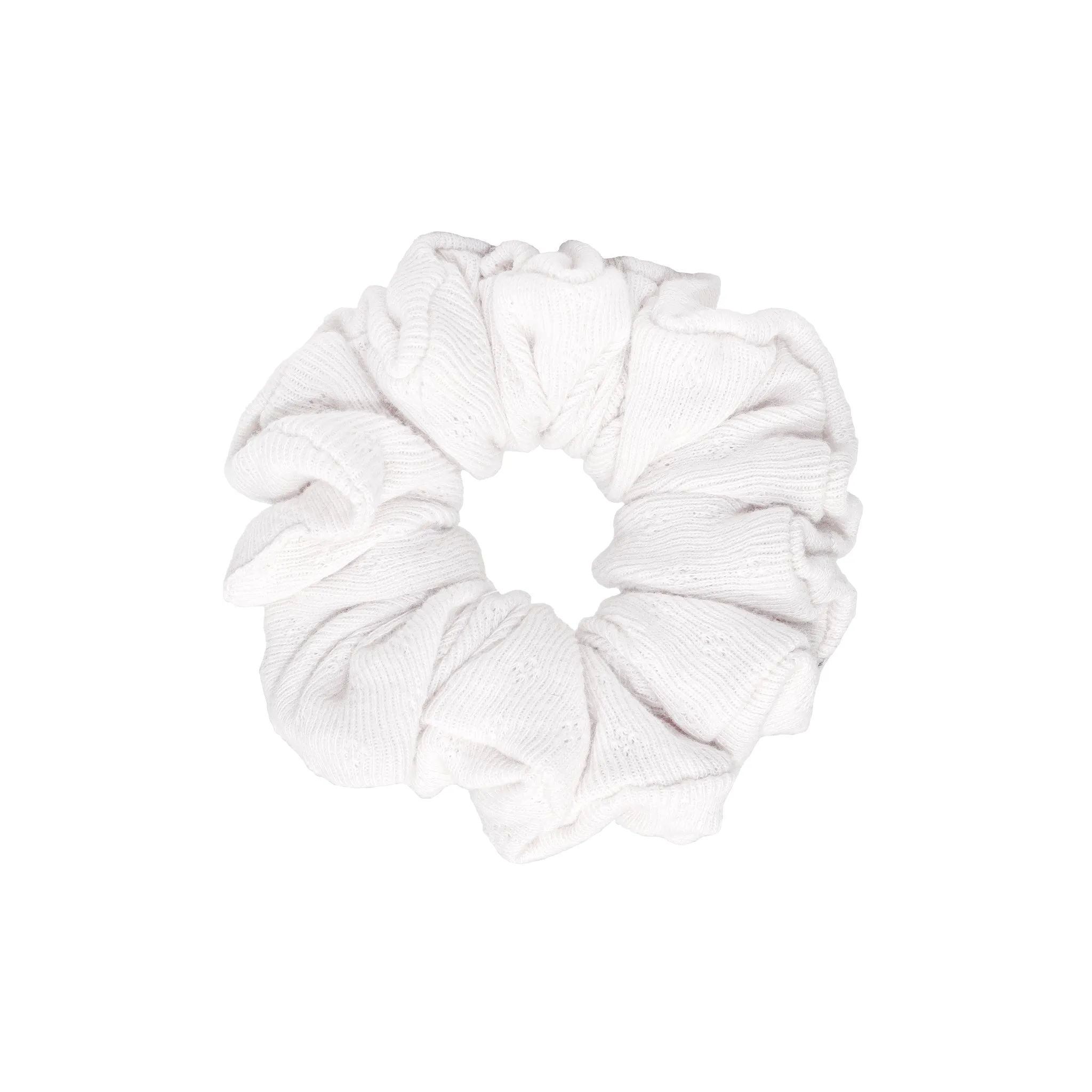 Pointelle Scrunchie in Powder