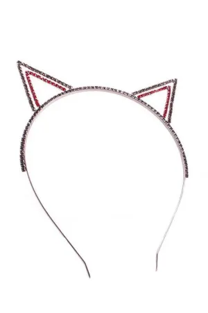 Pointy Rhinestone Cat Ears Headband