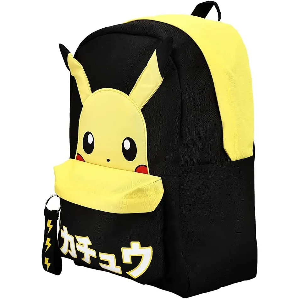 Pokemon Pikachu Anime Cartoon Yellow & Black Backpack book bag