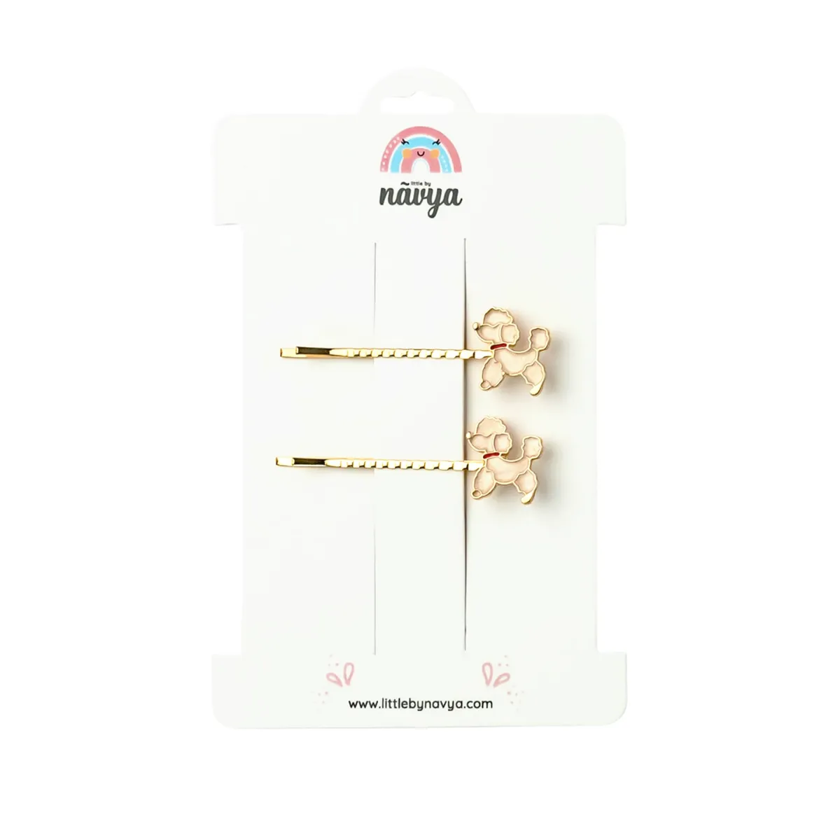 Pooch Barrette - Pair of Barrette - Gold (2-8 Years)