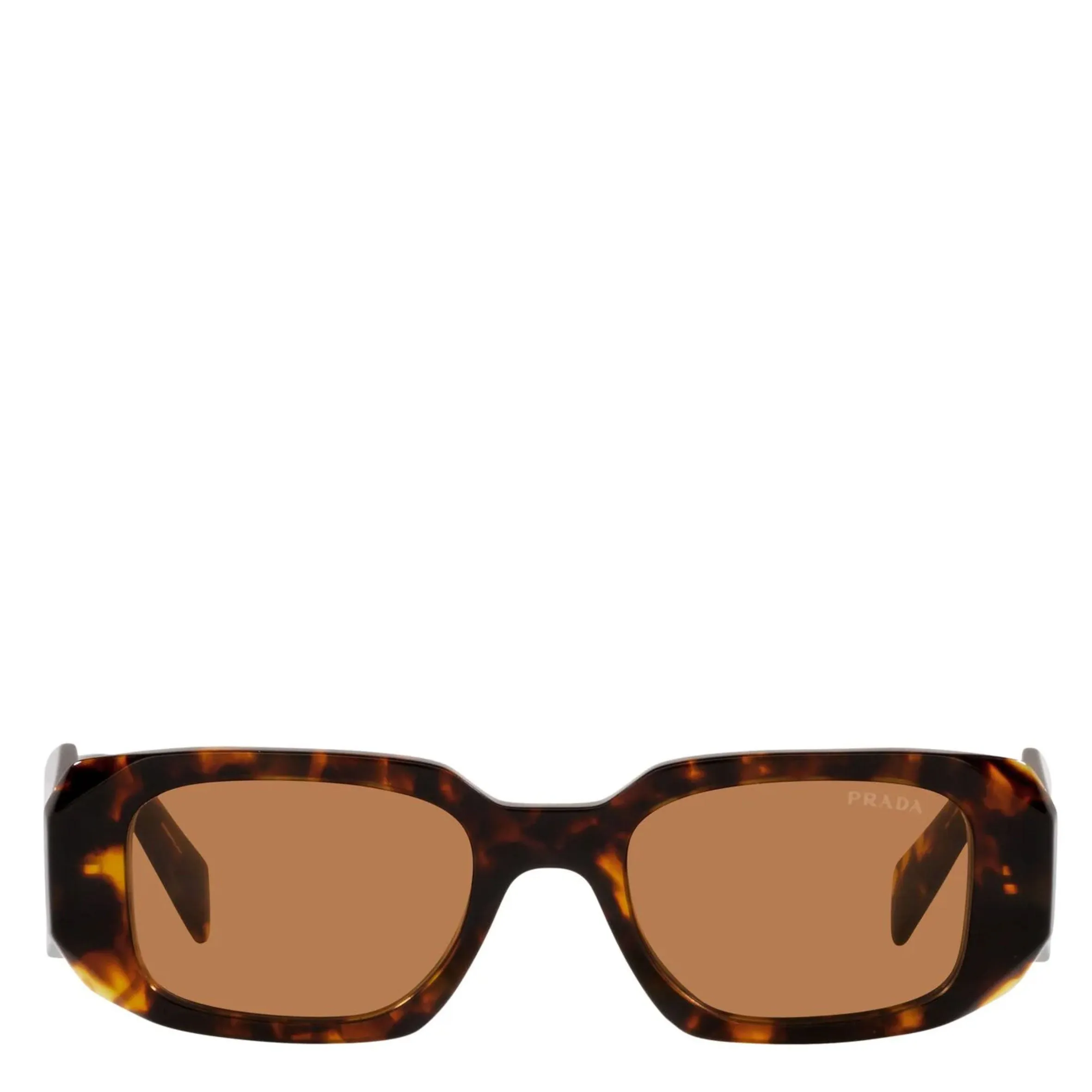 PRADA PR017WS Symbole Rectangular Sunglasses, Honey Tortoise