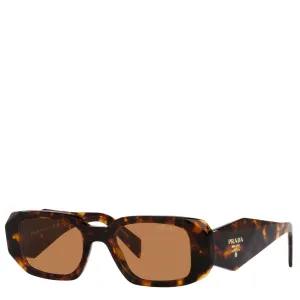 PRADA PR017WS Symbole Rectangular Sunglasses, Honey Tortoise