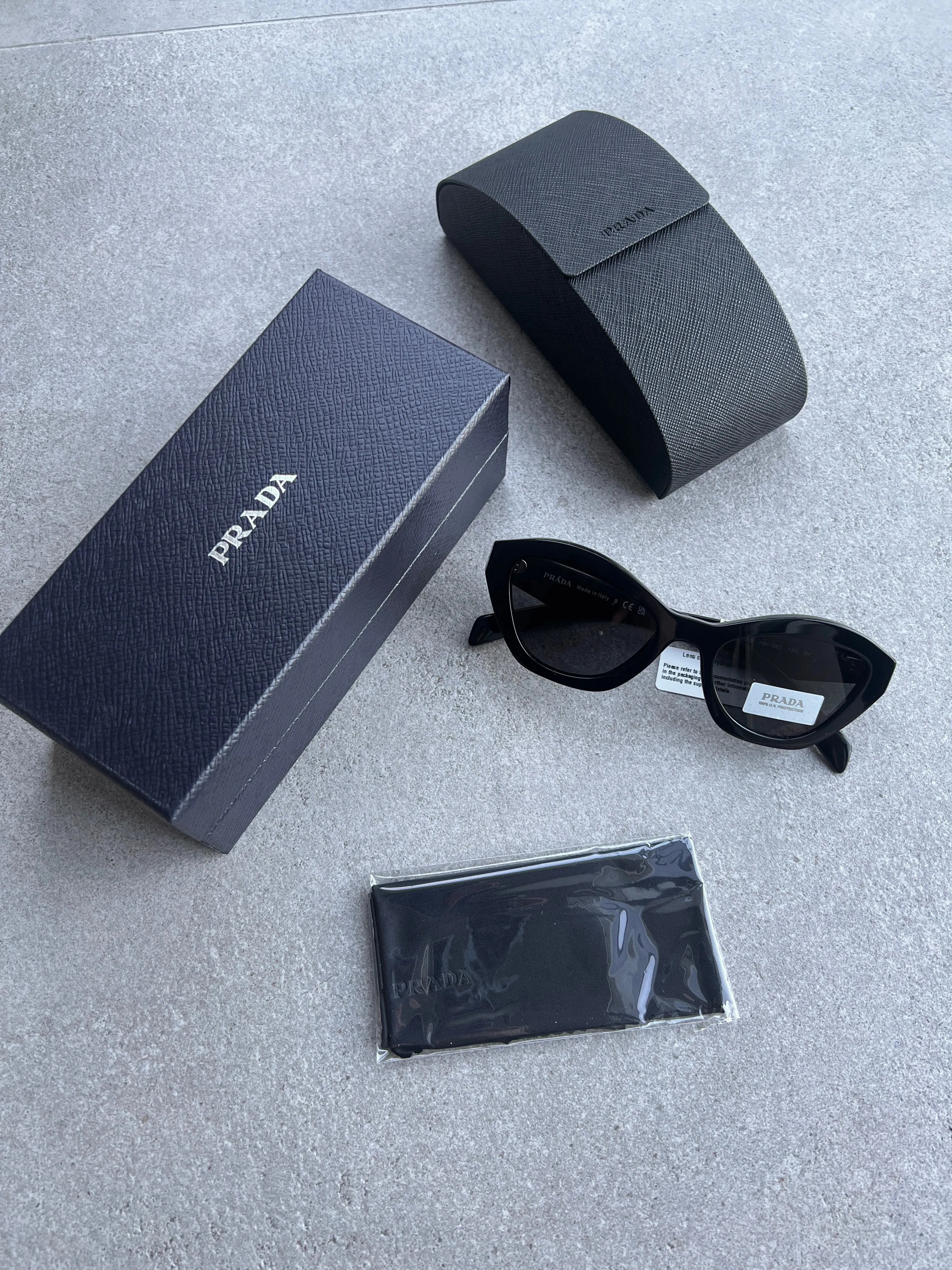 PRADA PRA02S Sunglasses, Black