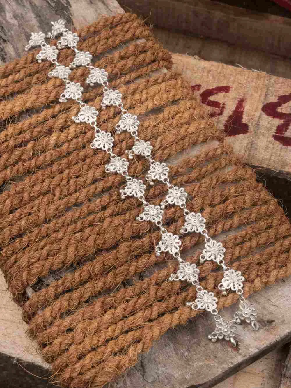Pretty Silver Anklets