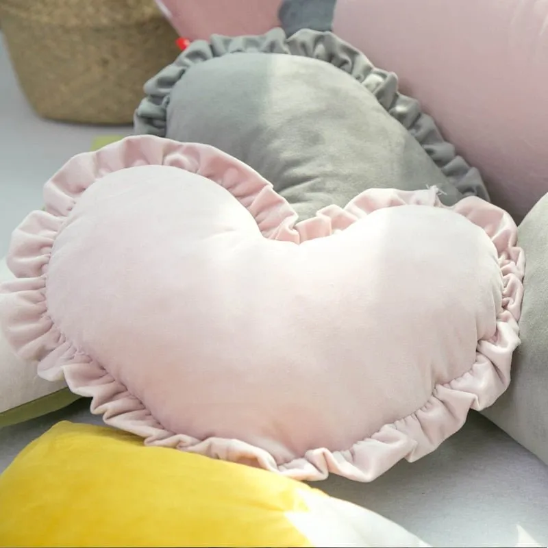Princess Cartoon Heart-Shaped Plush Toy Pillow