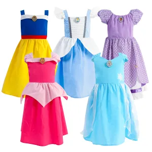 Princess Dress Set 5pcs Aurora Sofia Snowwhite Elsa Cinderella Christmas Gift