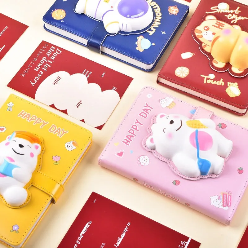 PU Cute Cartoon Decompression Journal Notebook - B6