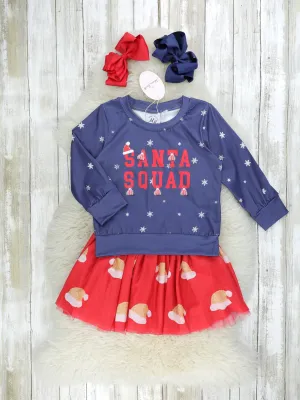 "Santa Squad" Tulle Skirt Outfit