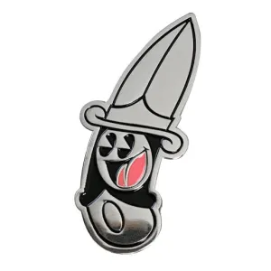 "Stabby Classic" Enamel Pin - Silver