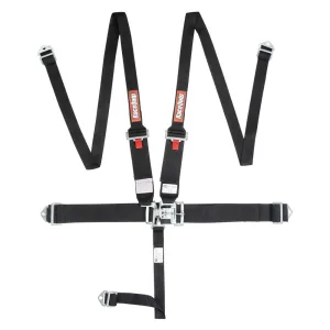 RaceQuip 5-Point HNR/HANS Latch & Link Harness Assembly - Black