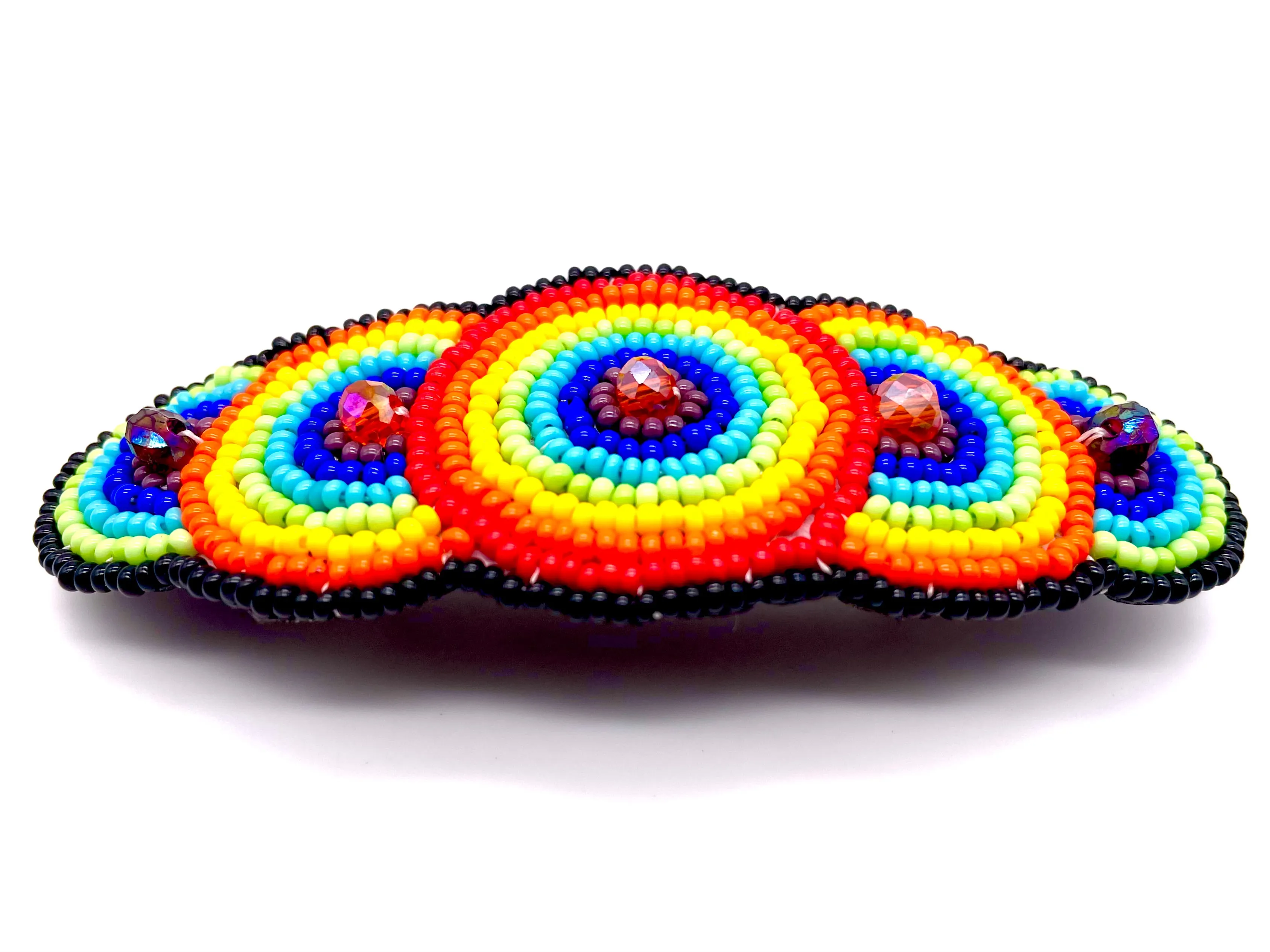 Rainbow Beaded Barrette
