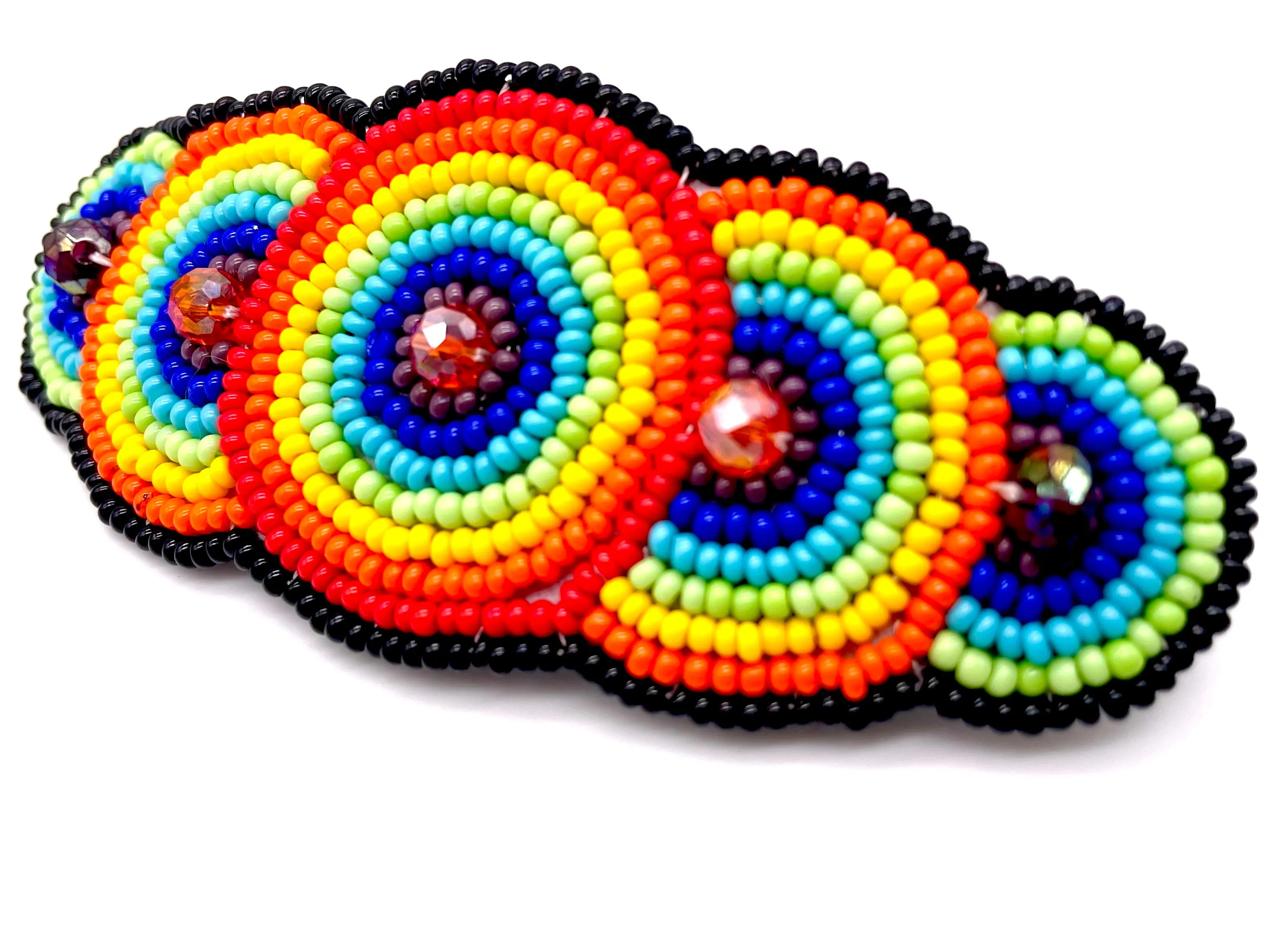 Rainbow Beaded Barrette