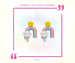 Rainbow Cloud Acrylic Earrings
