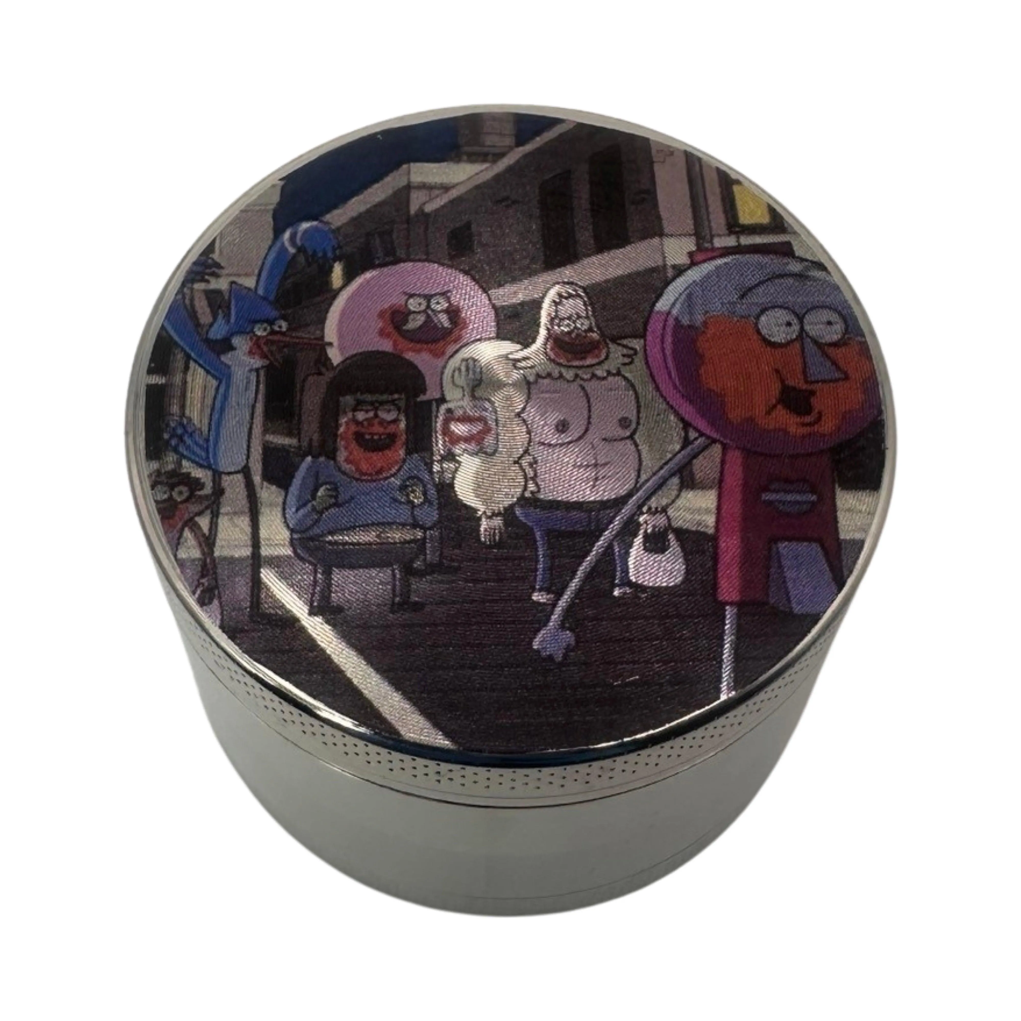 Regular Show Cartoon Spice Grinder, Stash Jar, Rolling Tray Set