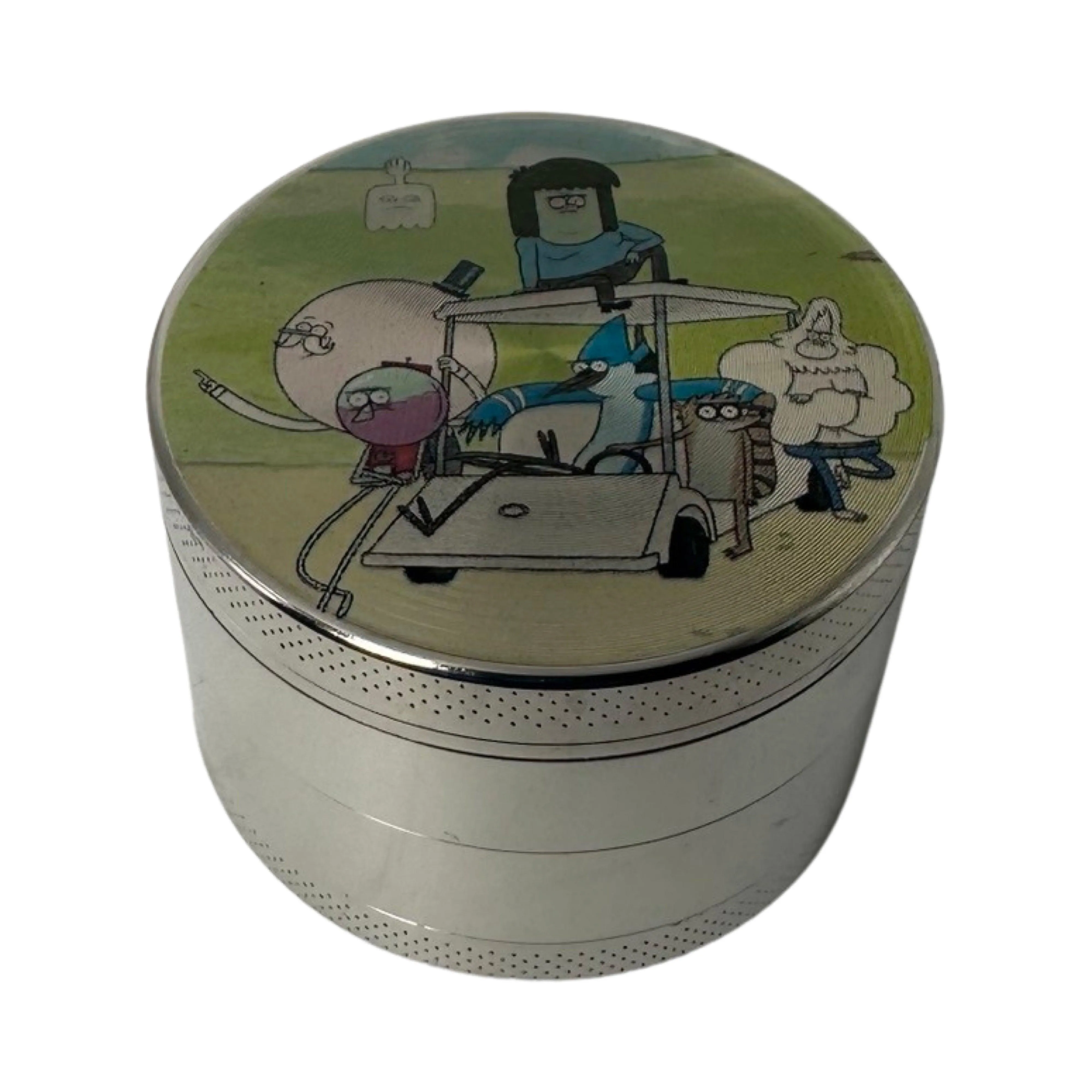 Regular Show Cartoon Spice Grinder, Stash Jar, Rolling Tray Set