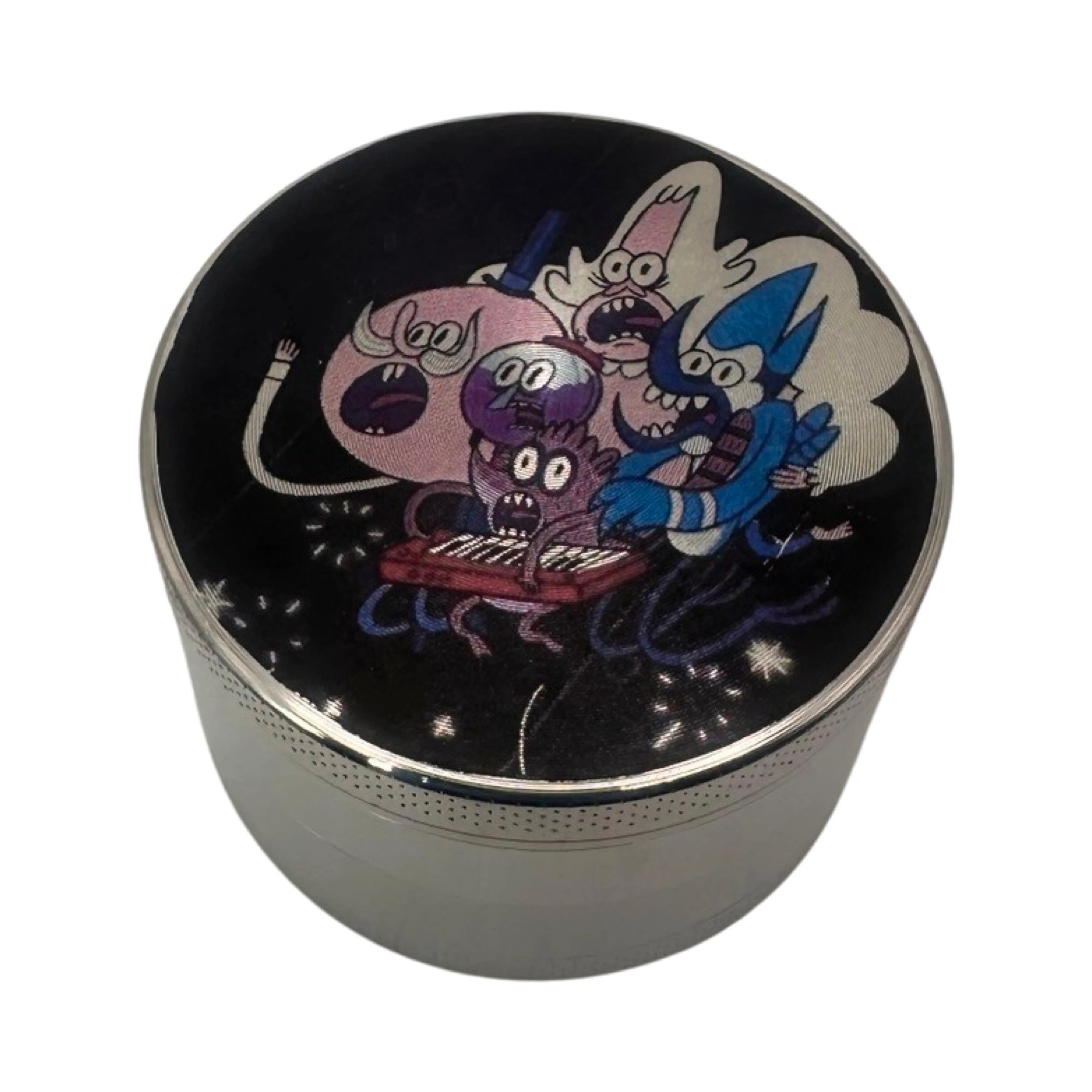 Regular Show Cartoon Spice Grinder, Stash Jar, Rolling Tray Set