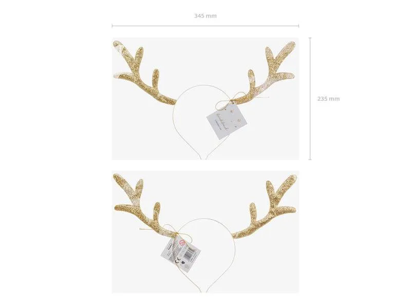 Reindeer Headband in Gold