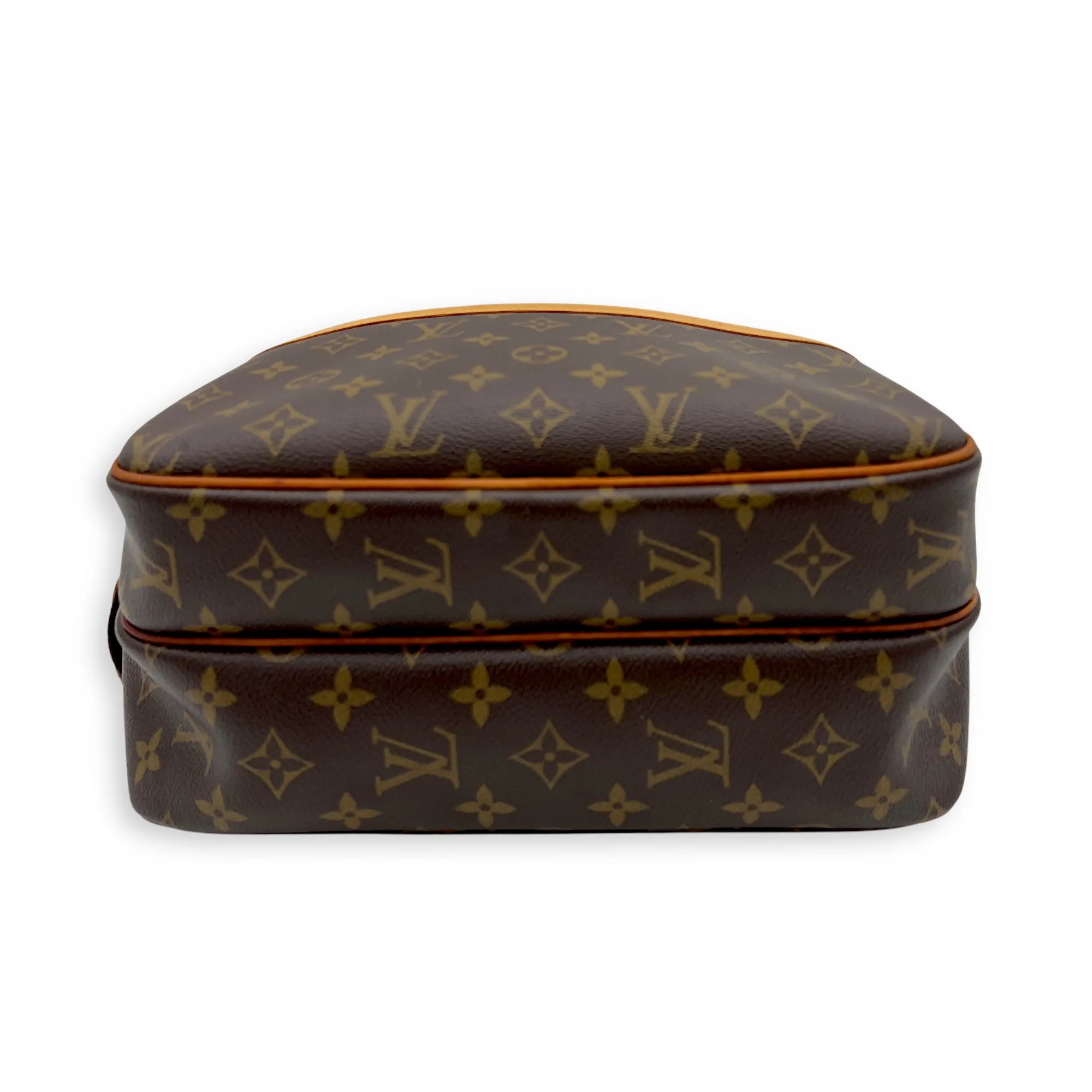 Reporter Messenger Brown in Monogram Coated Canvas, Gold hardware