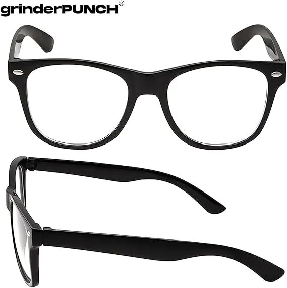 Retro NERD Geek Oversized BLACK Framed Clear Lens Eye Glasses for Men Women