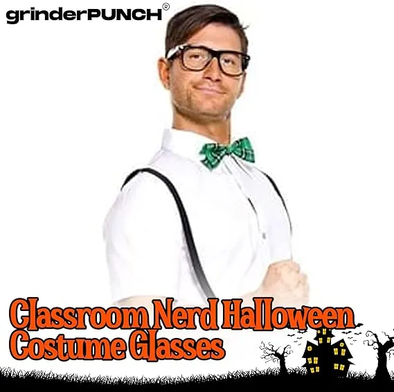 Retro NERD Geek Oversized BLACK Framed Clear Lens Eye Glasses for Men Women