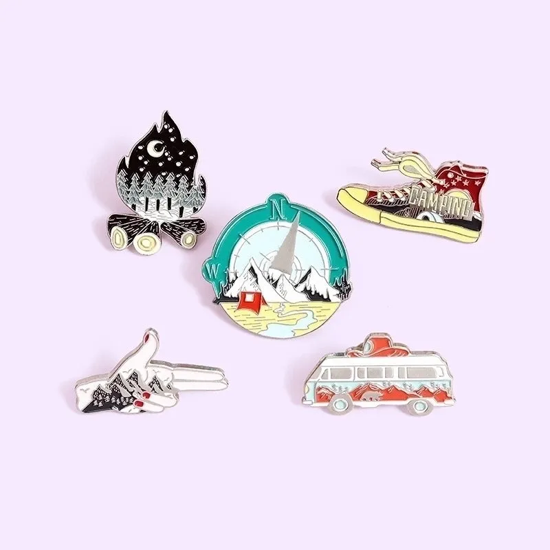 Retro Pin Cartoon Alloy Stoving Varnish Unisex Brooches