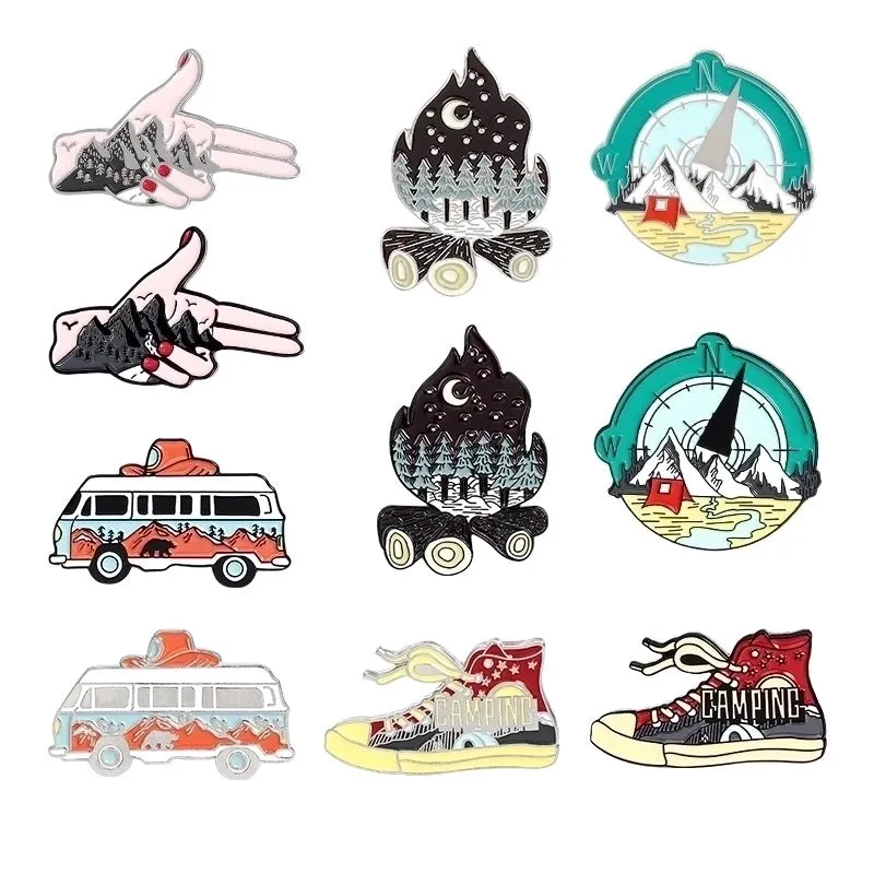 Retro Pin Cartoon Alloy Stoving Varnish Unisex Brooches
