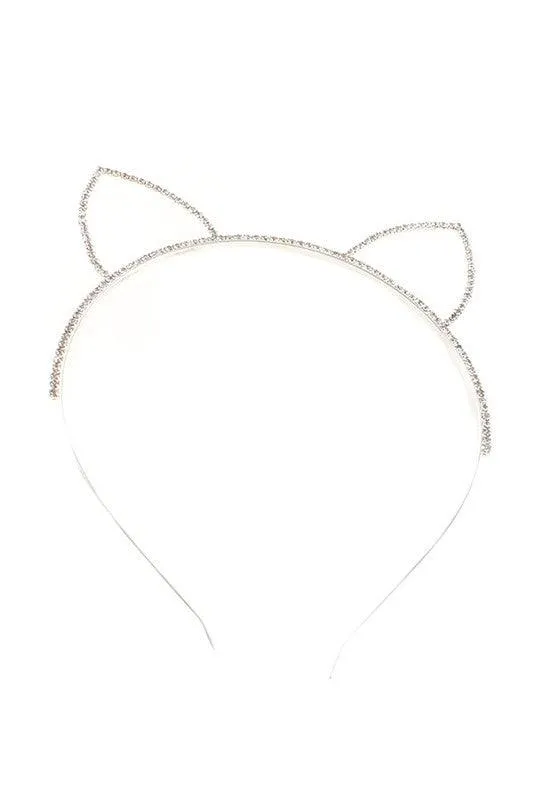 Rhinestone Cat Ears Headband