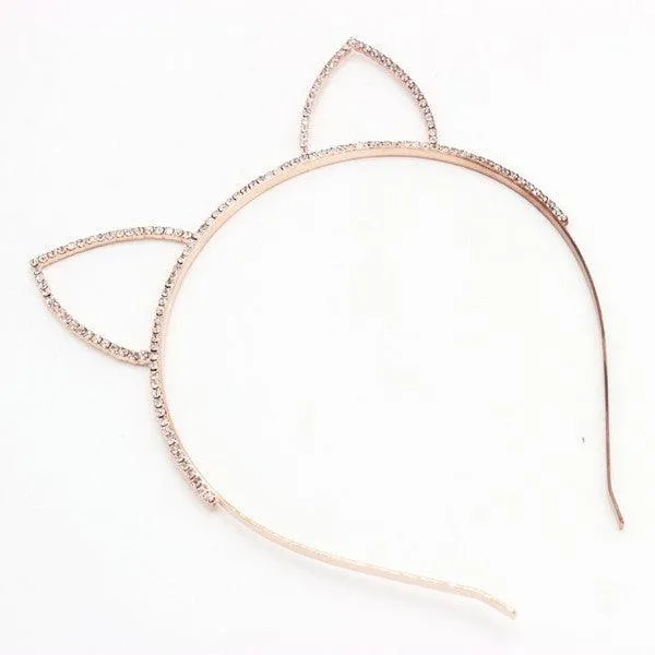 Rhinestone Cat Ears Headband