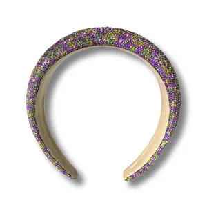 Rhinestone Crystal Headband Mardi Gras