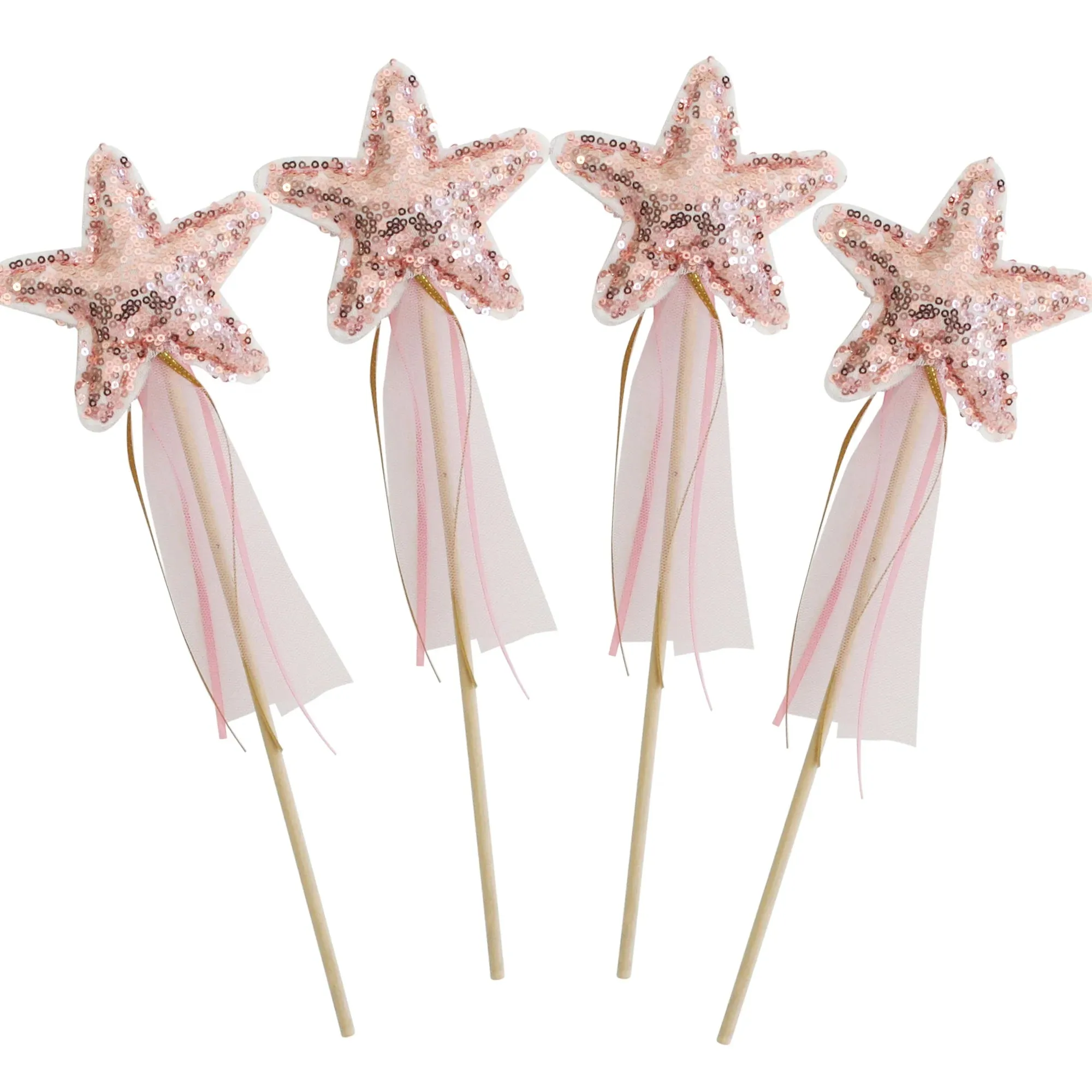 Rose Gold Sequin Star Wands - Alimrose