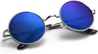 Round Sunglasses (For Men & Women, Clear, Blue)