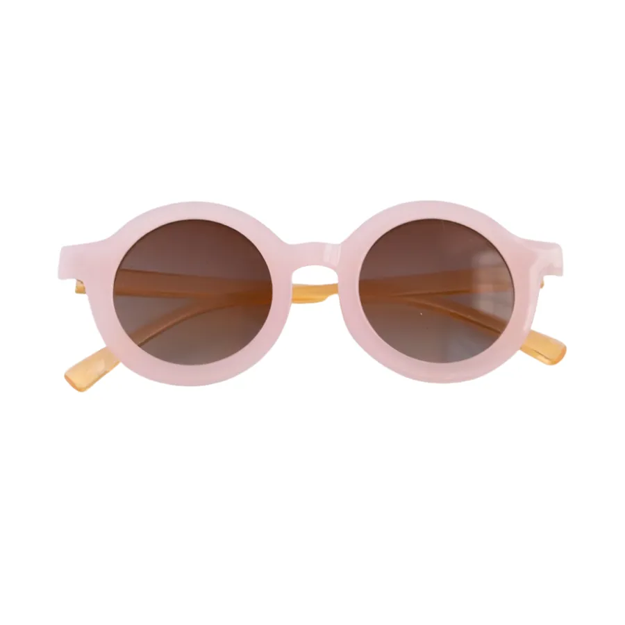 Round Sunglasses for Toddler- Clear Pink/Peach