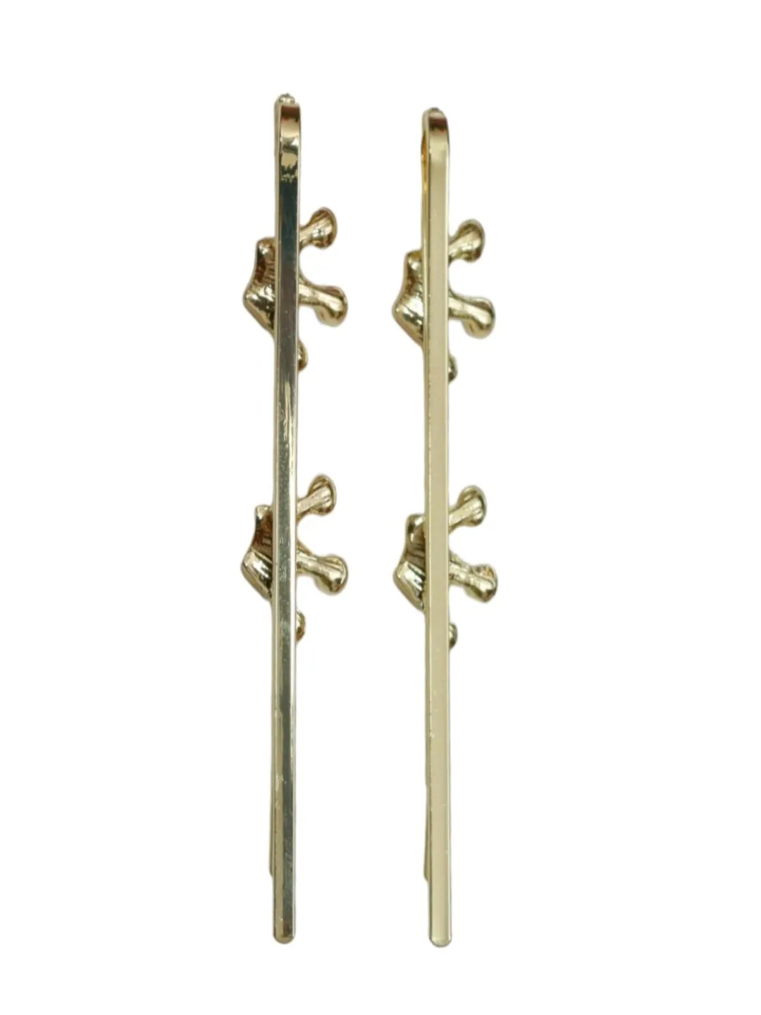 Royal Pearl Crown Embellished Hair Clip- Pack of 2, Golden and White