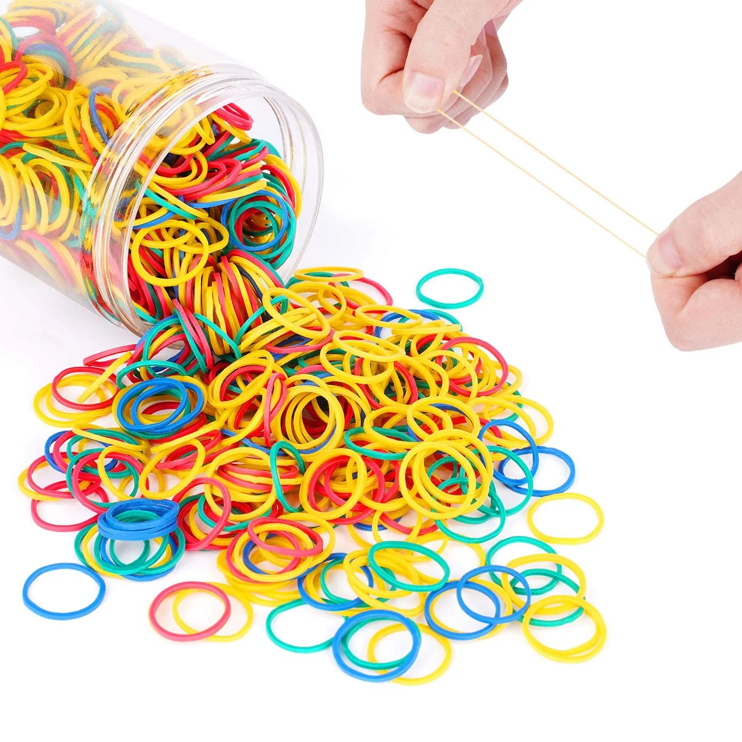 Rubber Bands Hair Ties Colorful Elastic Plastic Hair Bands Toddler Ponytail Holders for Women Toddler Baby Girls Kids Thick Hair No Damage HOYOLS