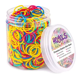 Rubber Bands Hair Ties Colorful Elastic Plastic Hair Bands Toddler Ponytail Holders for Women Toddler Baby Girls Kids Thick Hair No Damage HOYOLS