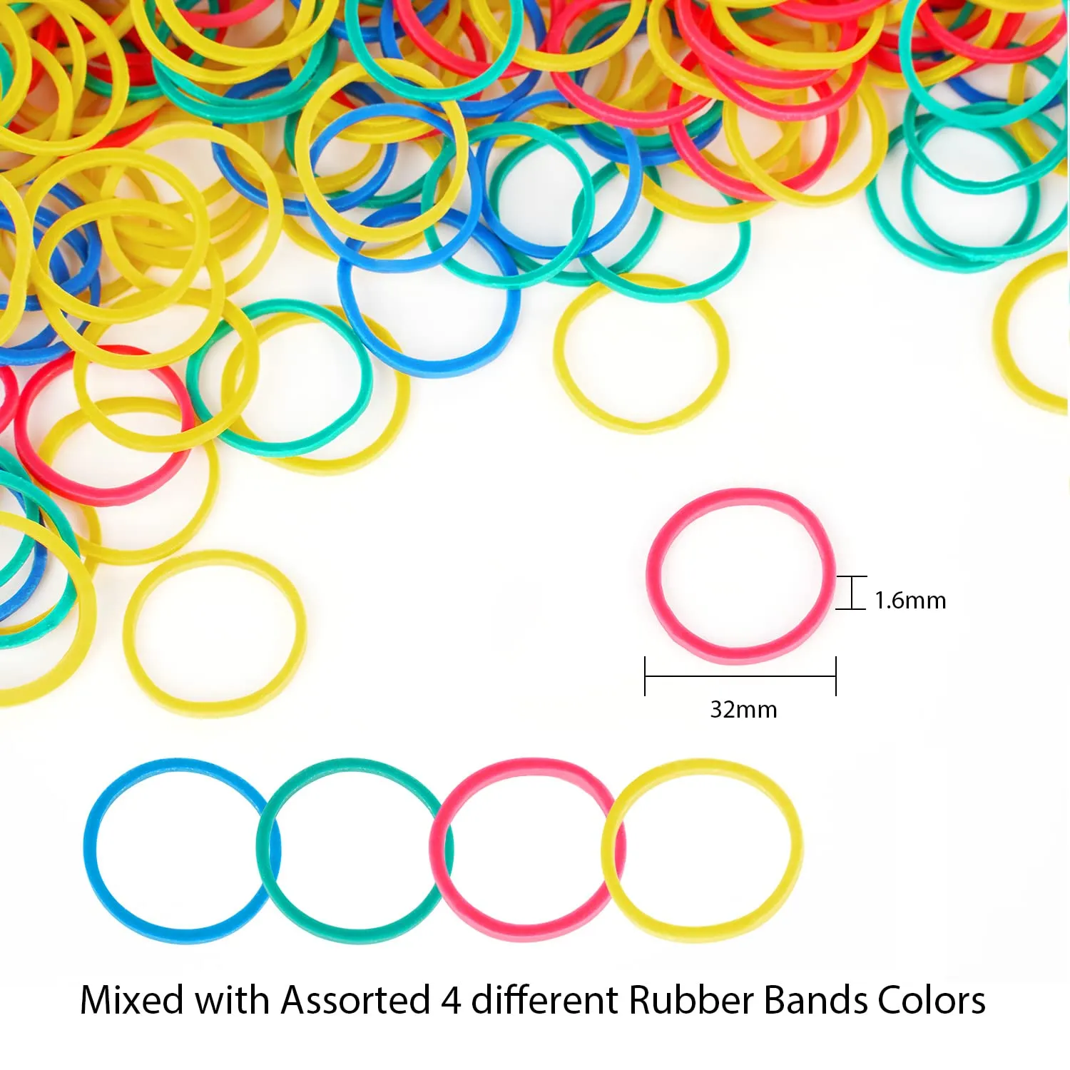 Rubber Bands Hair Ties Colorful Elastic Plastic Hair Bands Toddler Ponytail Holders for Women Toddler Baby Girls Kids Thick Hair No Damage HOYOLS
