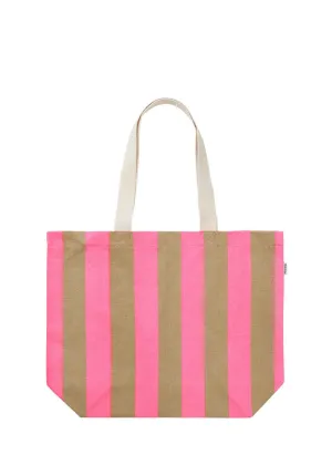 RudyMD print tote - Pink Starfish Stripe