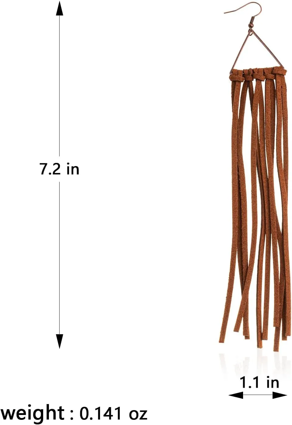 Rustic Couture's Dangle Tassal Earrings for Women Cowgirl Western Fringe Earrings Statement Country Jewelry