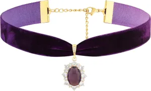 Sacina Rhinestone Victorian Choker, Velvet Chocker, Gothic Goth Choker, Vintage Necklace, Halloween Christmas Jewelry Gifts for Women