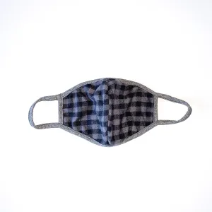 Sadie & Sage Adult Face Mask - Grey / Black Plaid
