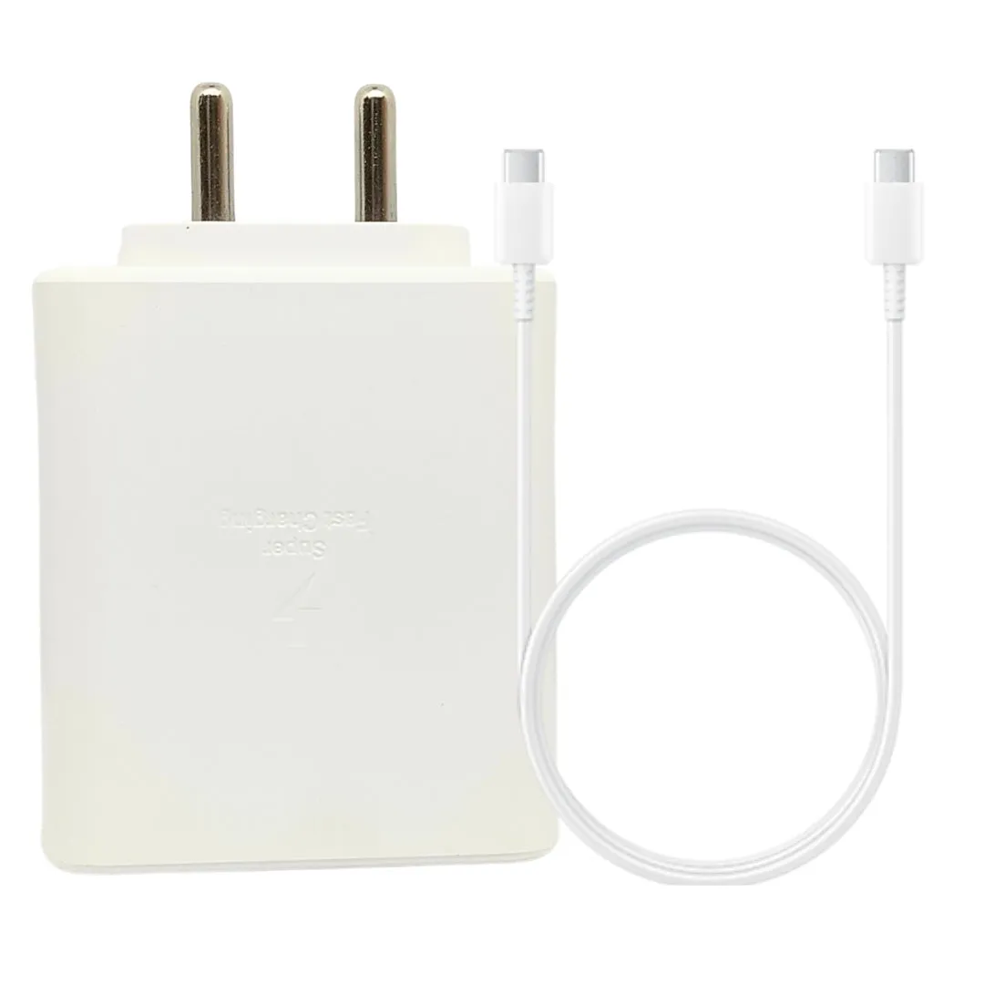 Samsung 45W Type C-C Charger White (Adapter With Cable)