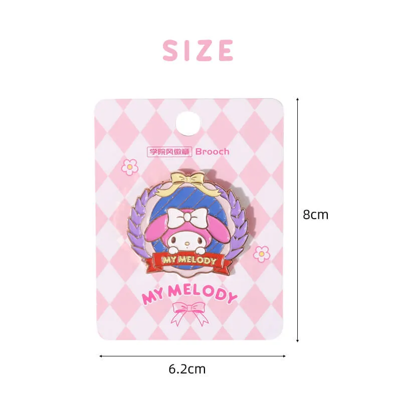 Sanrio College Style Metal Brooch