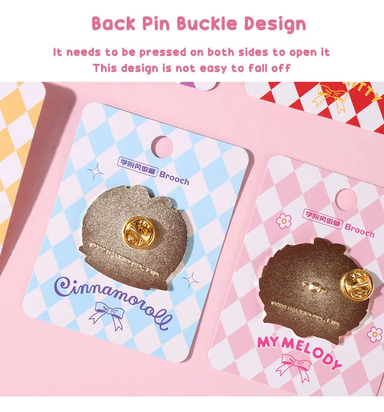 Sanrio College Style Metal Brooch