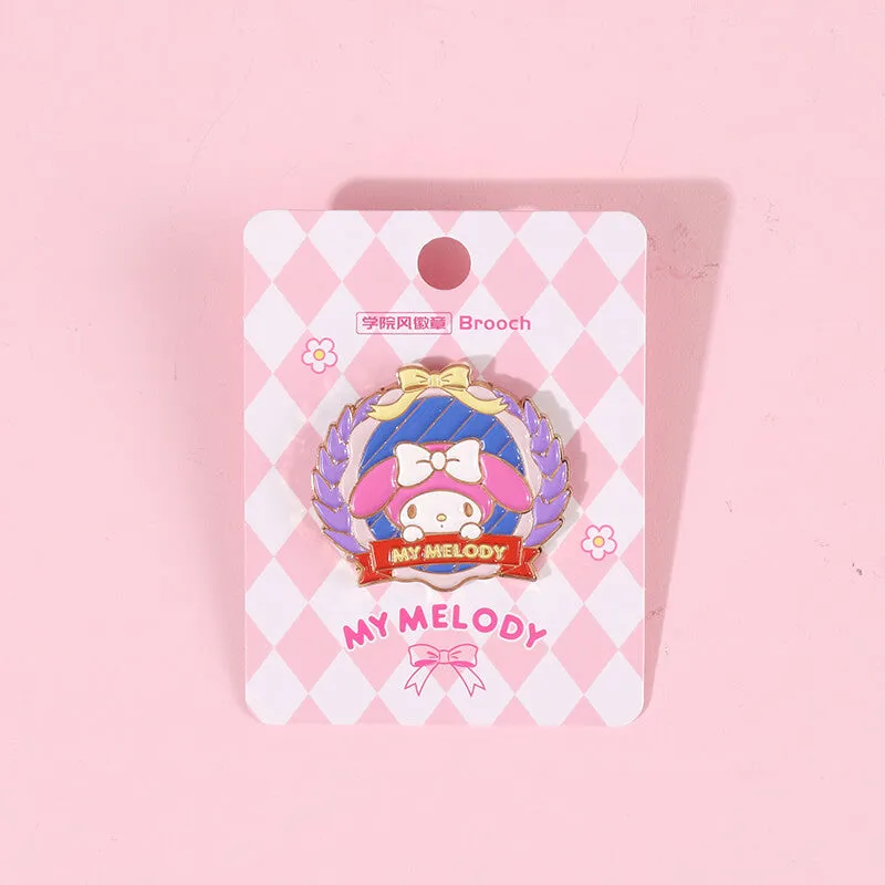 Sanrio College Style Metal Brooch