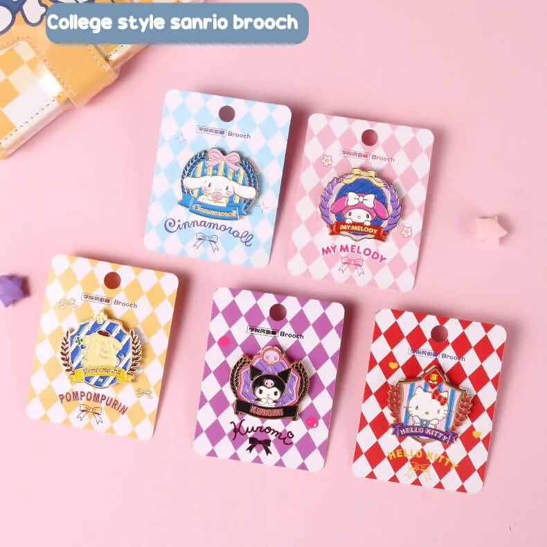 Sanrio College Style Metal Brooch