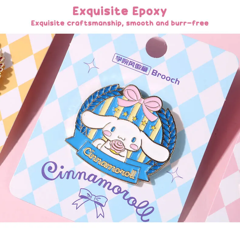 Sanrio College Style Metal Brooch